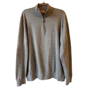 Robert Talbott Carmel 1/4 zip pullover sweater size L  cashmere and silk blend